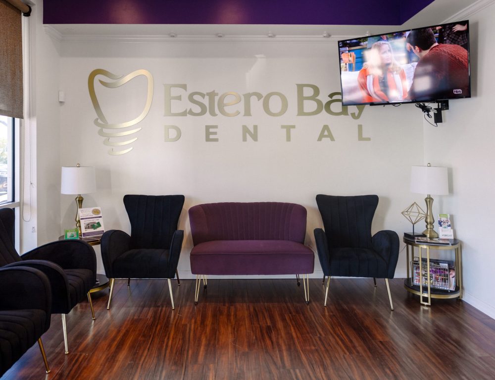 Comfortable, welcoming reception area at Estero Bay Dental